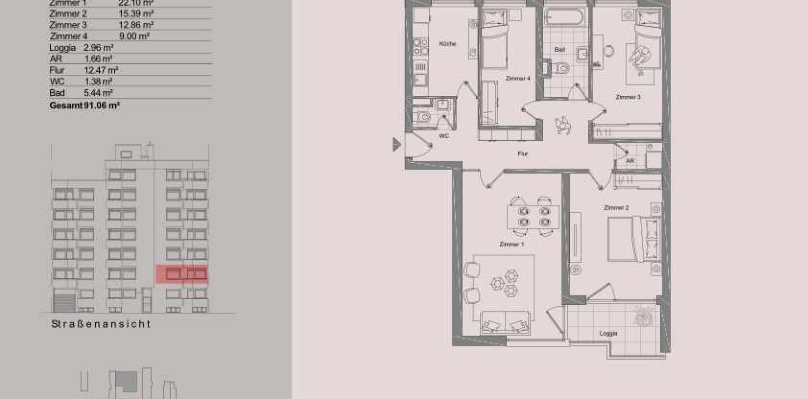 2d grundriss mit legende